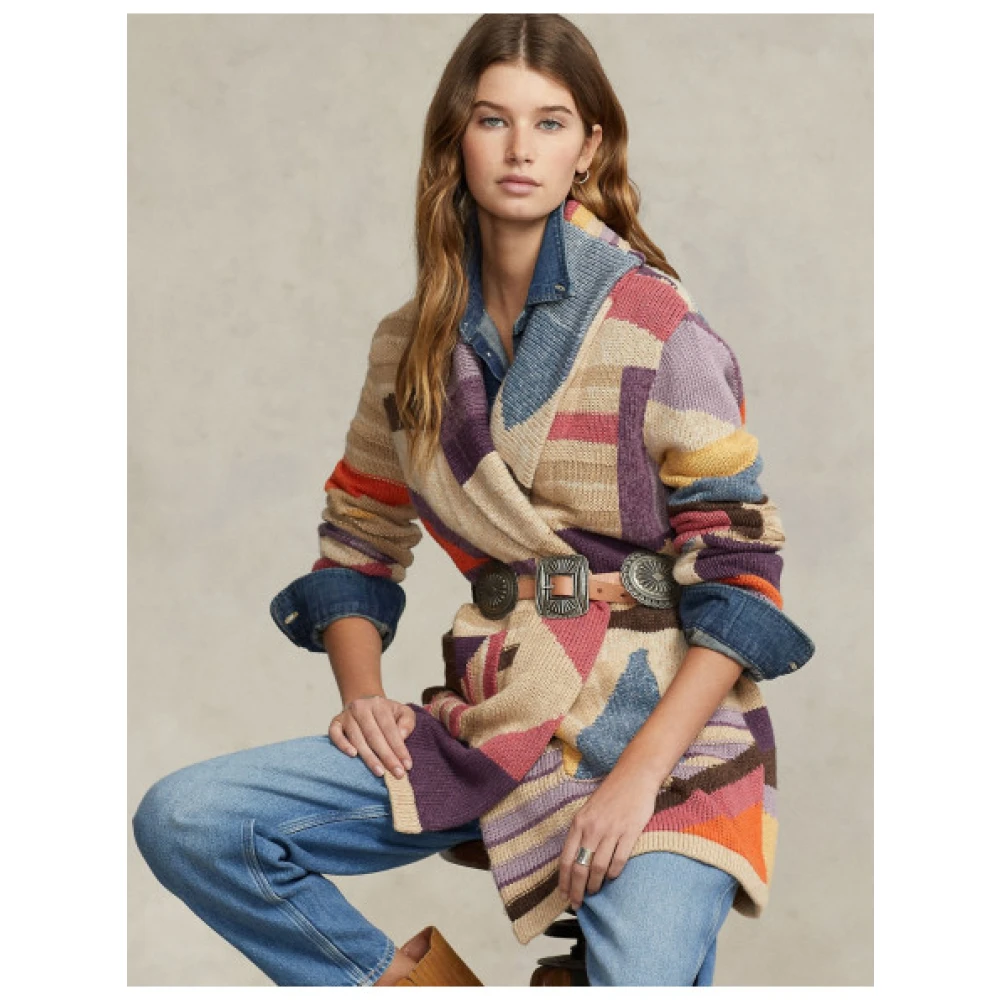 Polo Ralph Lauren Geometrisch Motief Cardigan Multicolor Dames