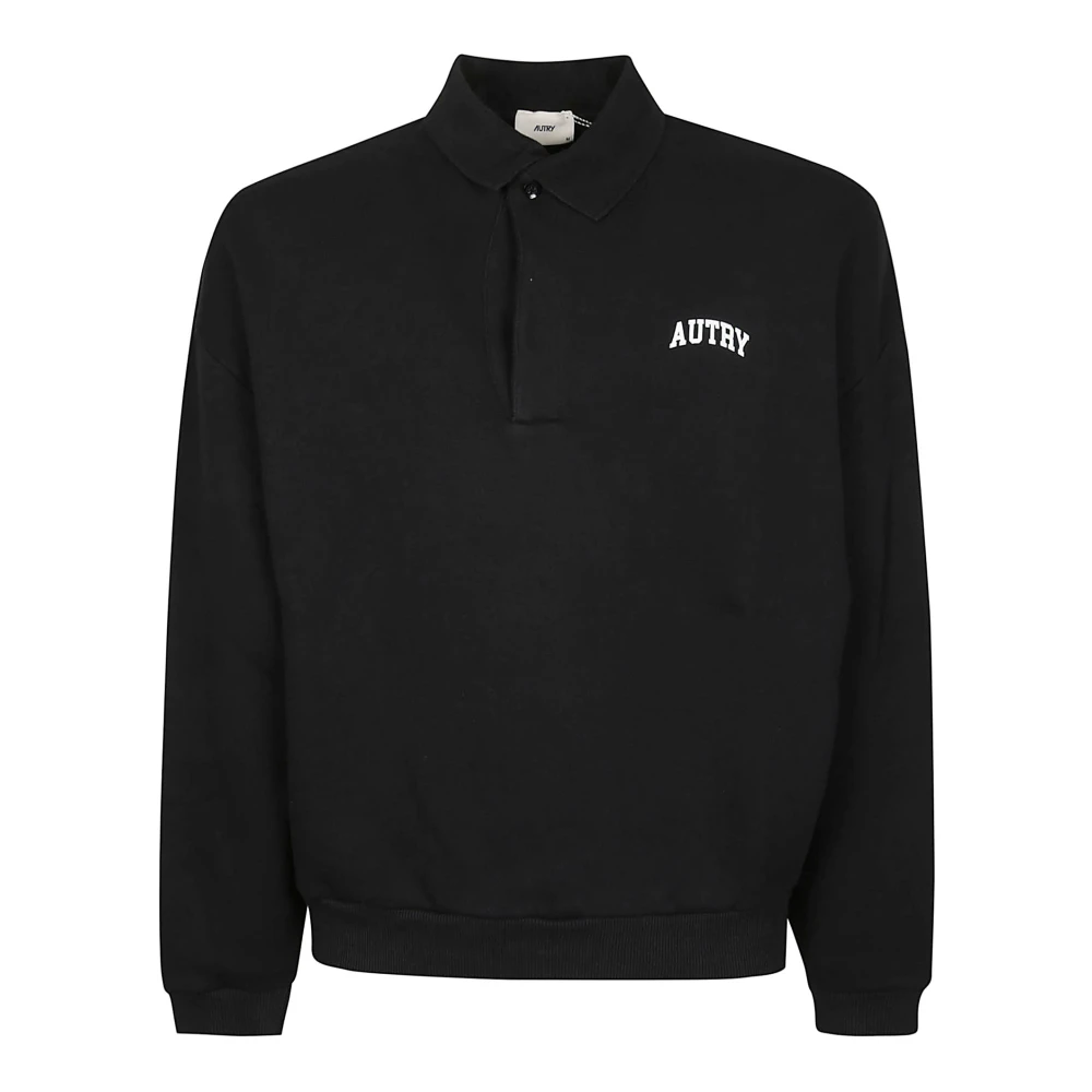 Autry Black Sweatshirts, Male, L, College Polo Sweatshirt