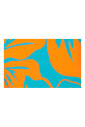 kvinders-orange-aermelos-kort-bomulds-kjole-med-blomstermonster