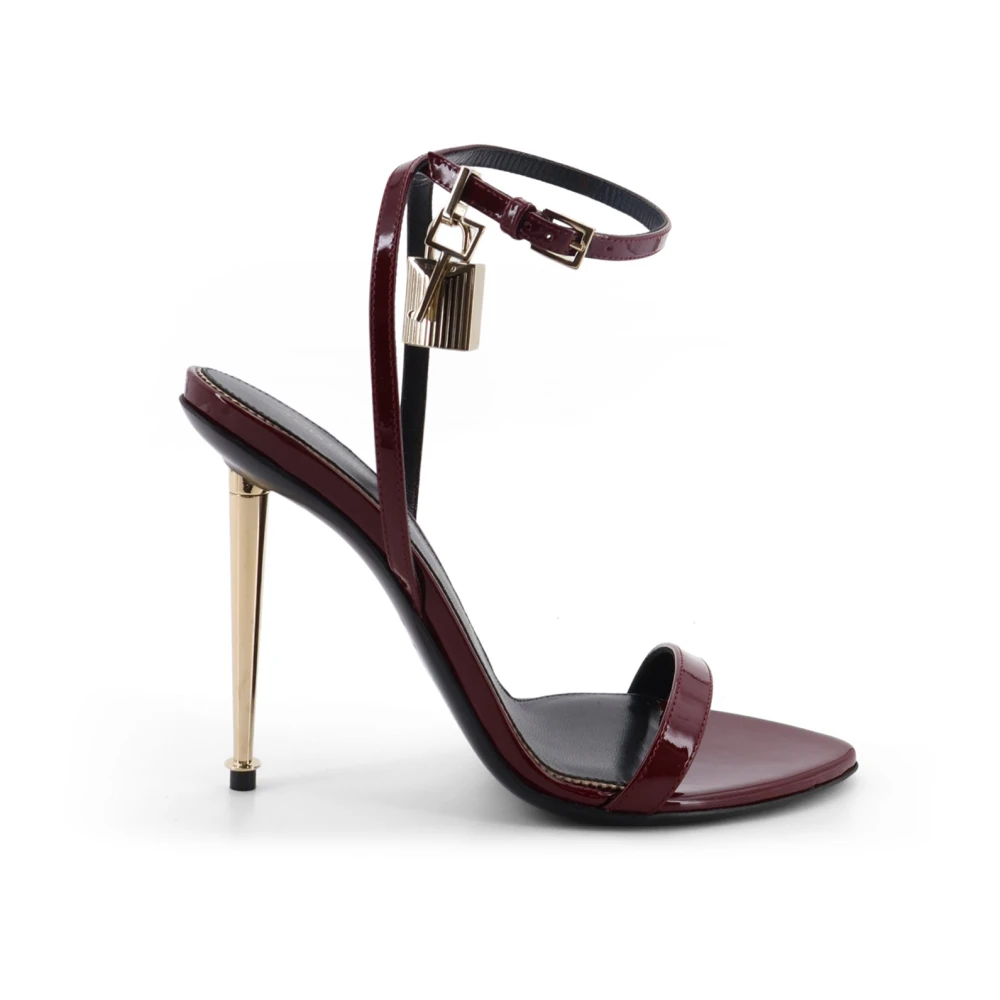Tom Ford Red High Heel Sandals, Female, 3 Uk, Sandals
