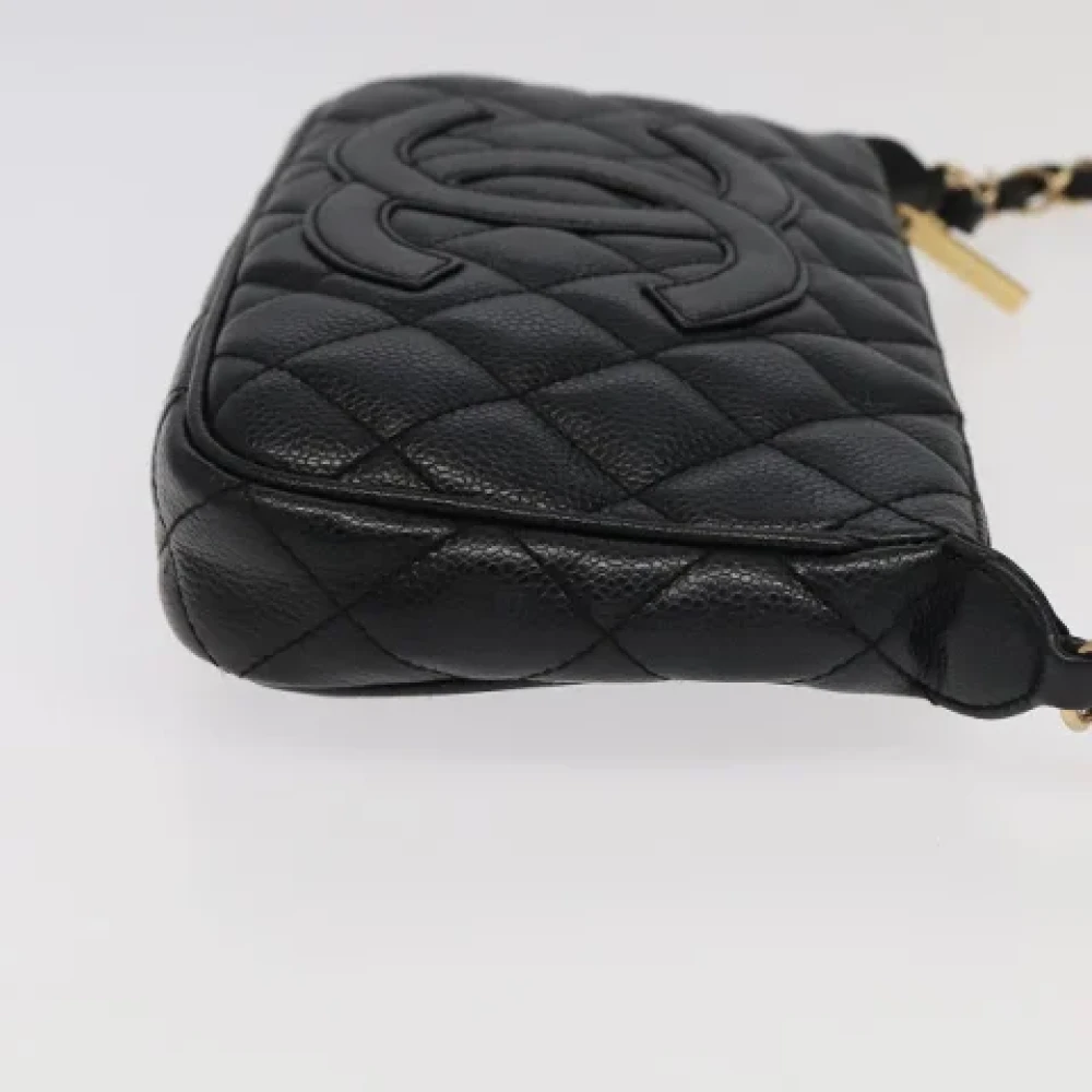 Chanel Vintage Pre-owned Leather shoulder-bags Black Dames