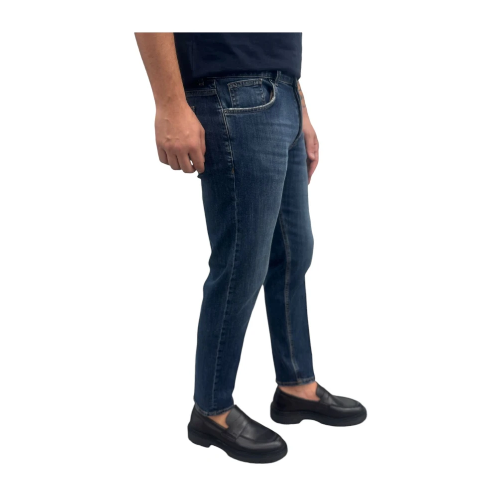 Michael Coal Katoen Stretch Jeans Blue Heren