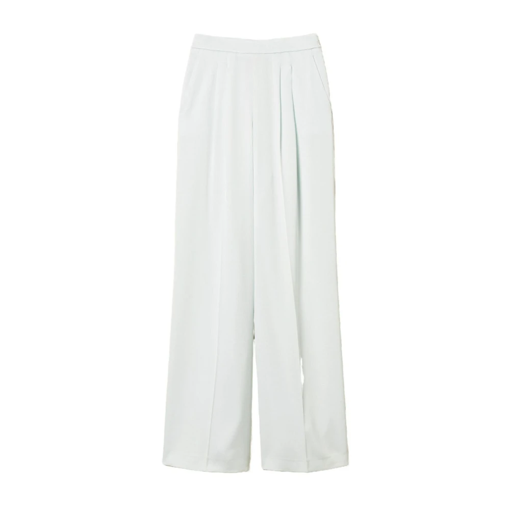 Twinset Women's Blue Wide Trousers, M, Wide Trousers