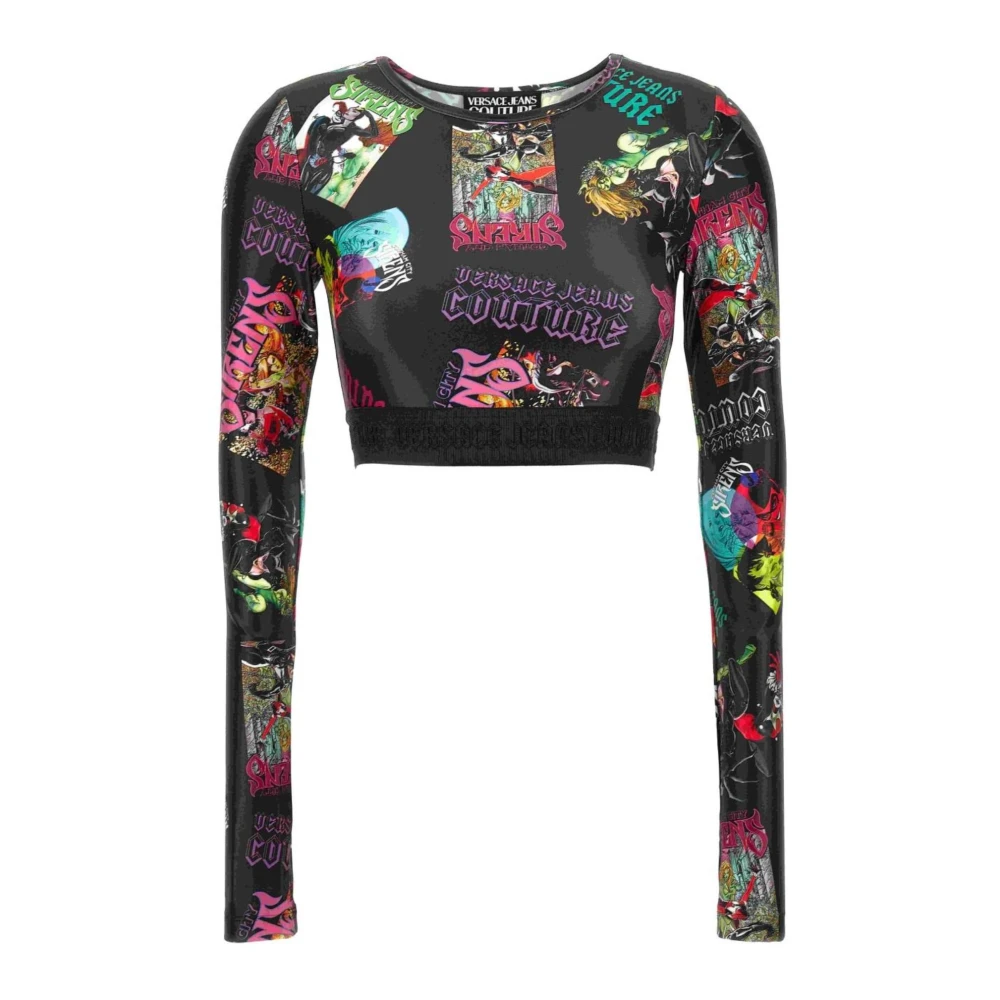 Versace Jeans Couture T-shirts en Polos Black Dames