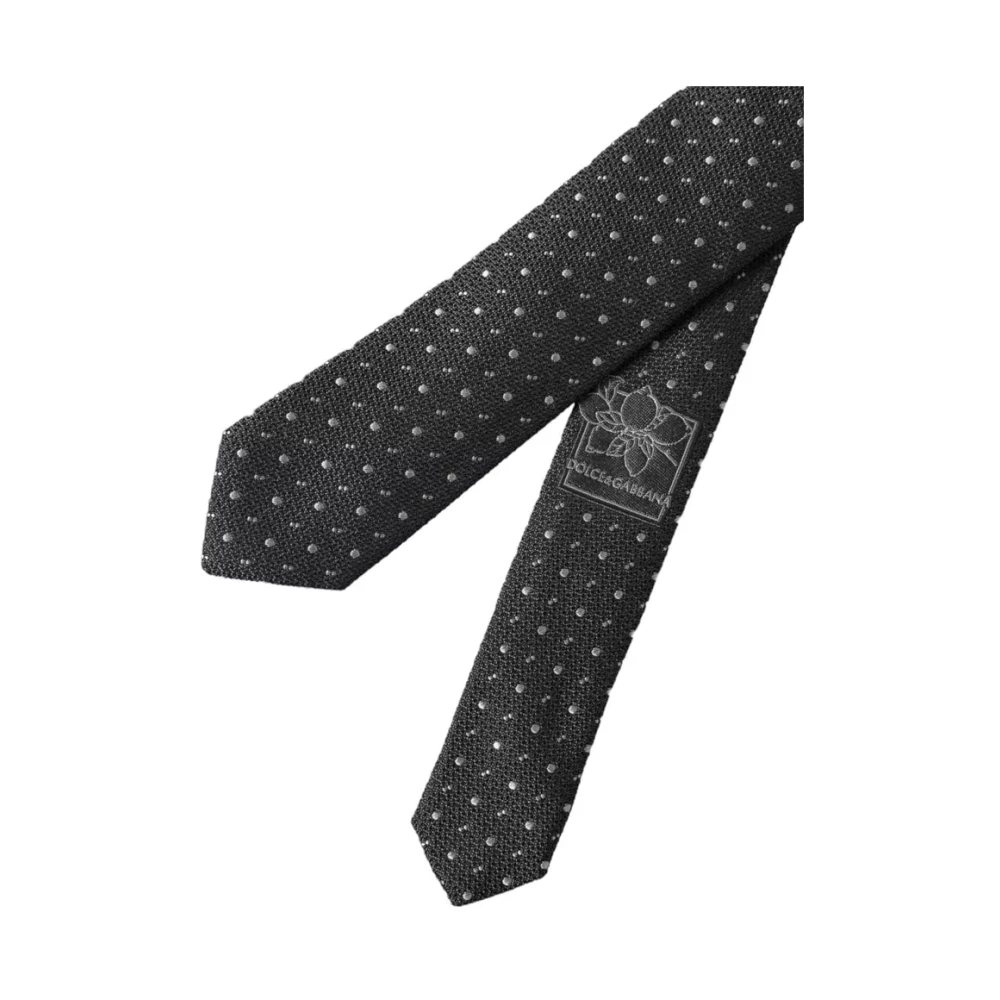 Dolce & Gabbana Zijden stropdas met polka dots voor mannen Black Heren