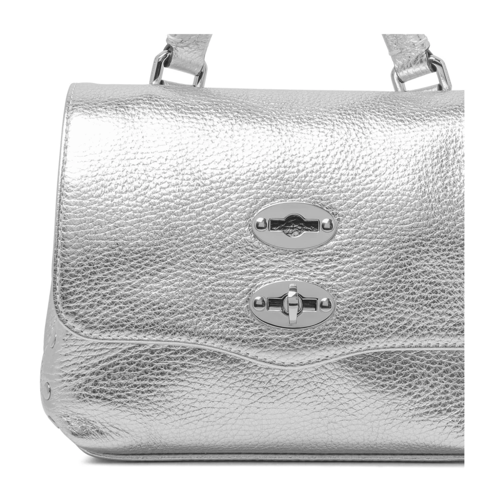 Zanellato Zilveren Postina Tas met Studs Gray Dames