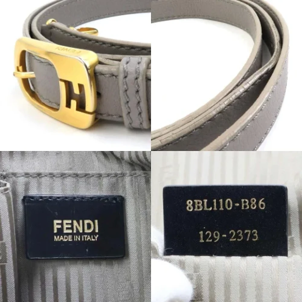 Fendi Vintage Pre-owned Leather fendi-bags Gray Dames