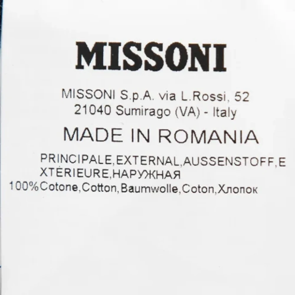 Missoni Pre-owned Cotton bottoms Blue Dames