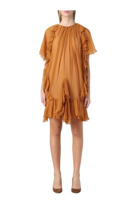 ruffle-mini-dress-in-ocher