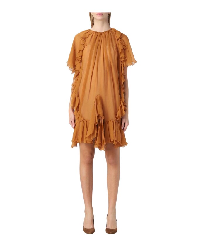 robe-mini-a-volants-en-ocre
