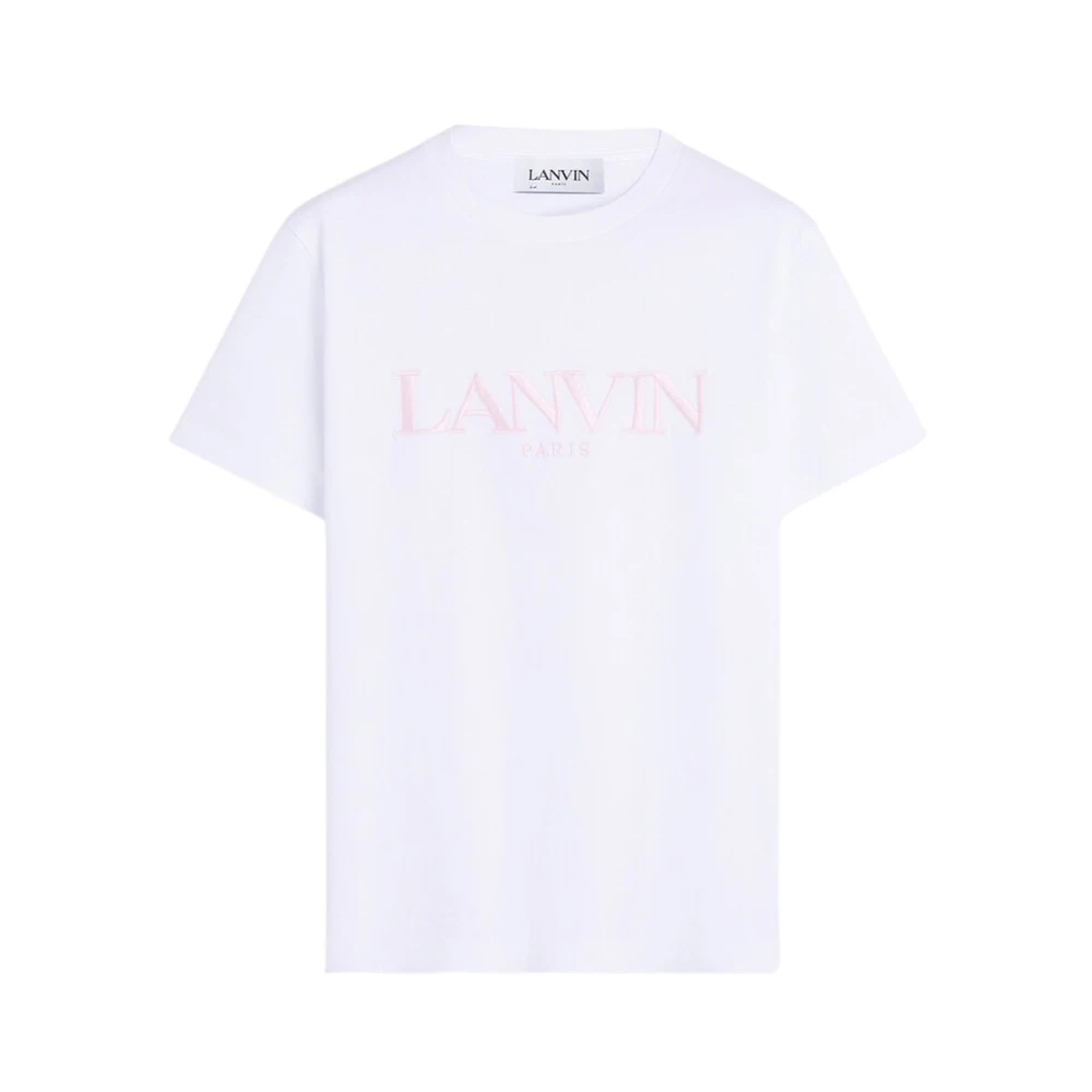 Lanvin Geborduurd T-shirt White Dames