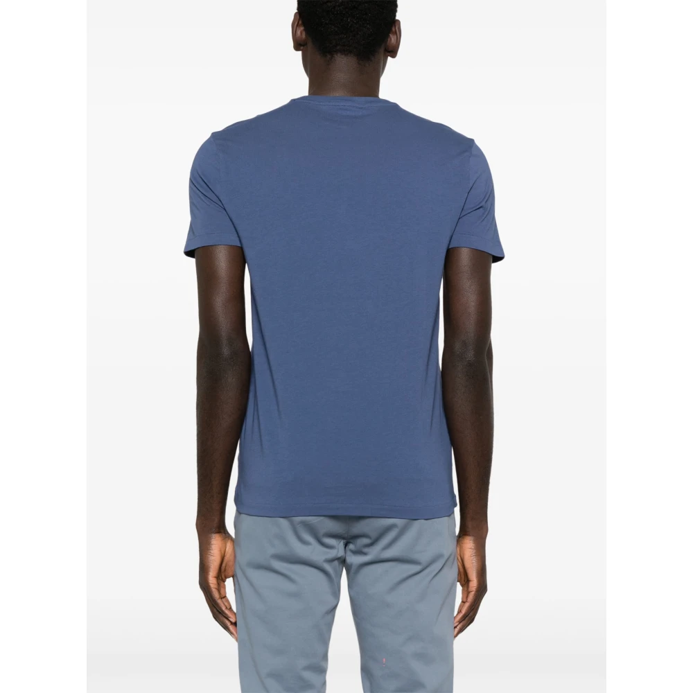 Polo Ralph Lauren Geborduurde Slim Fit Katoenen T-shirt Blue Heren