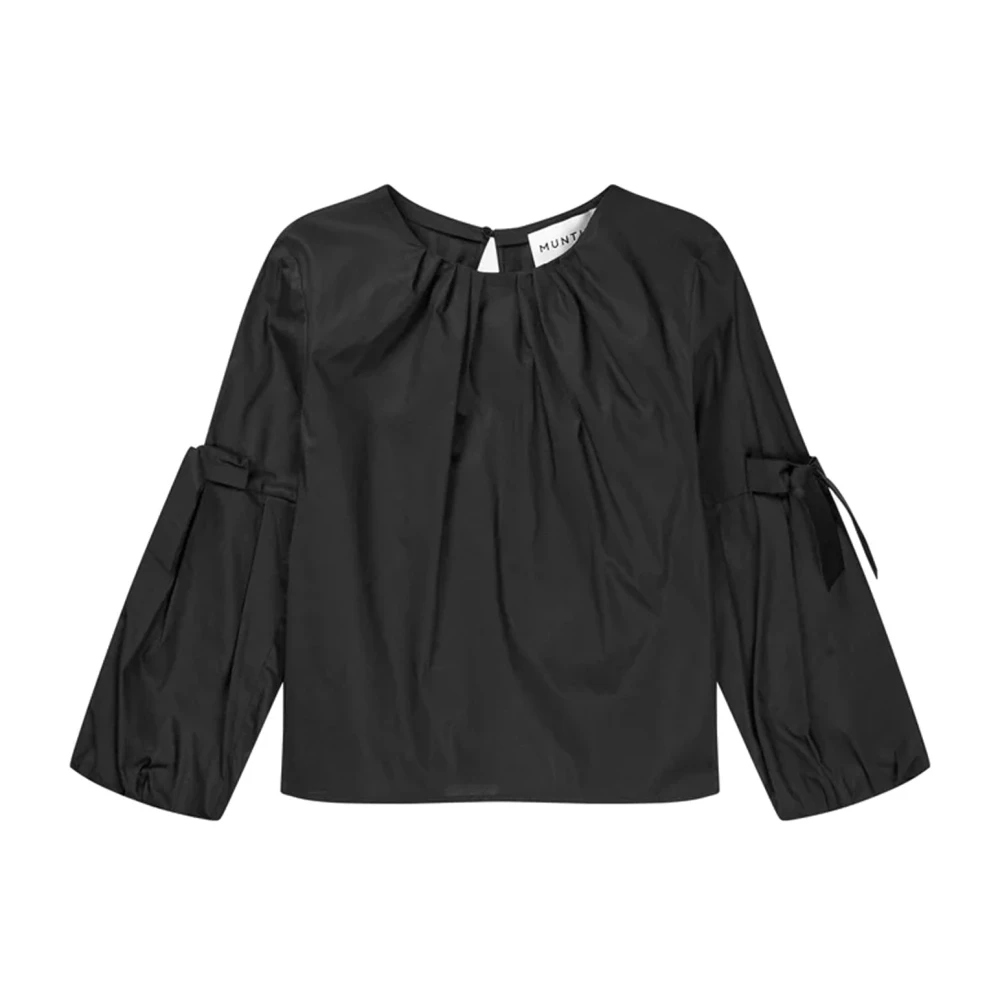 Munthe Women's Black Blouses, L, Blouses