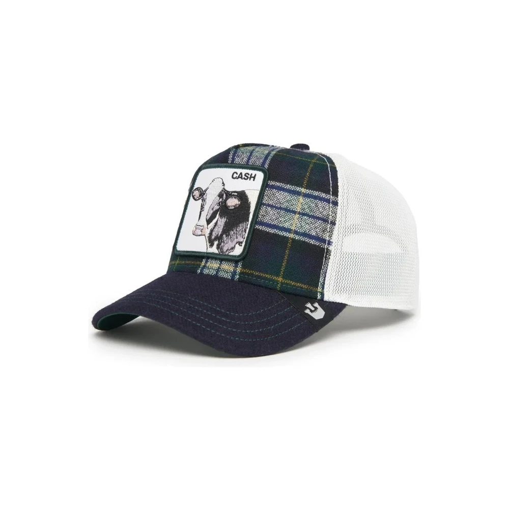 Goorin Bros Moon Cow Trucker Cap in Blauw Ruit Multicolor Heren