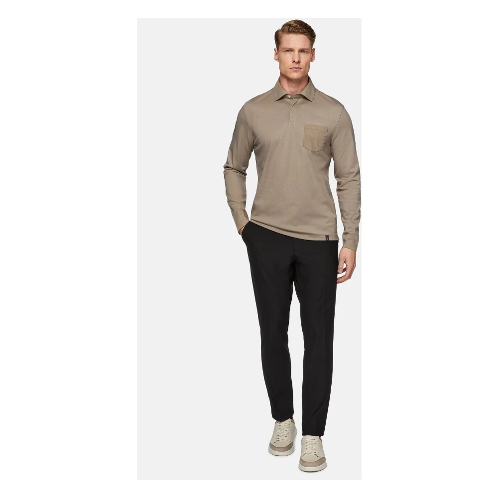Boggi Milano Ergonomische broek van warpgebreid nylon B Tech Black Heren