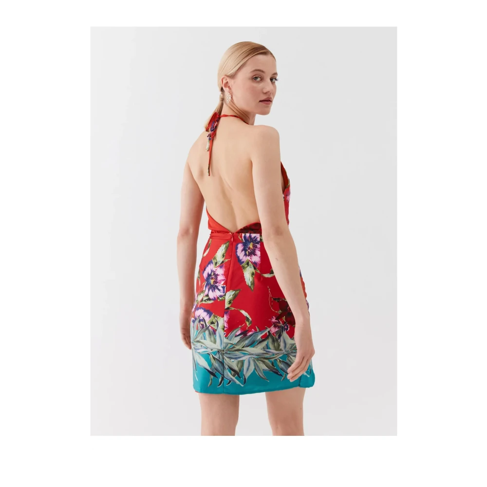 Guess Bloemen slimfit rugloze jurk Multicolor Dames