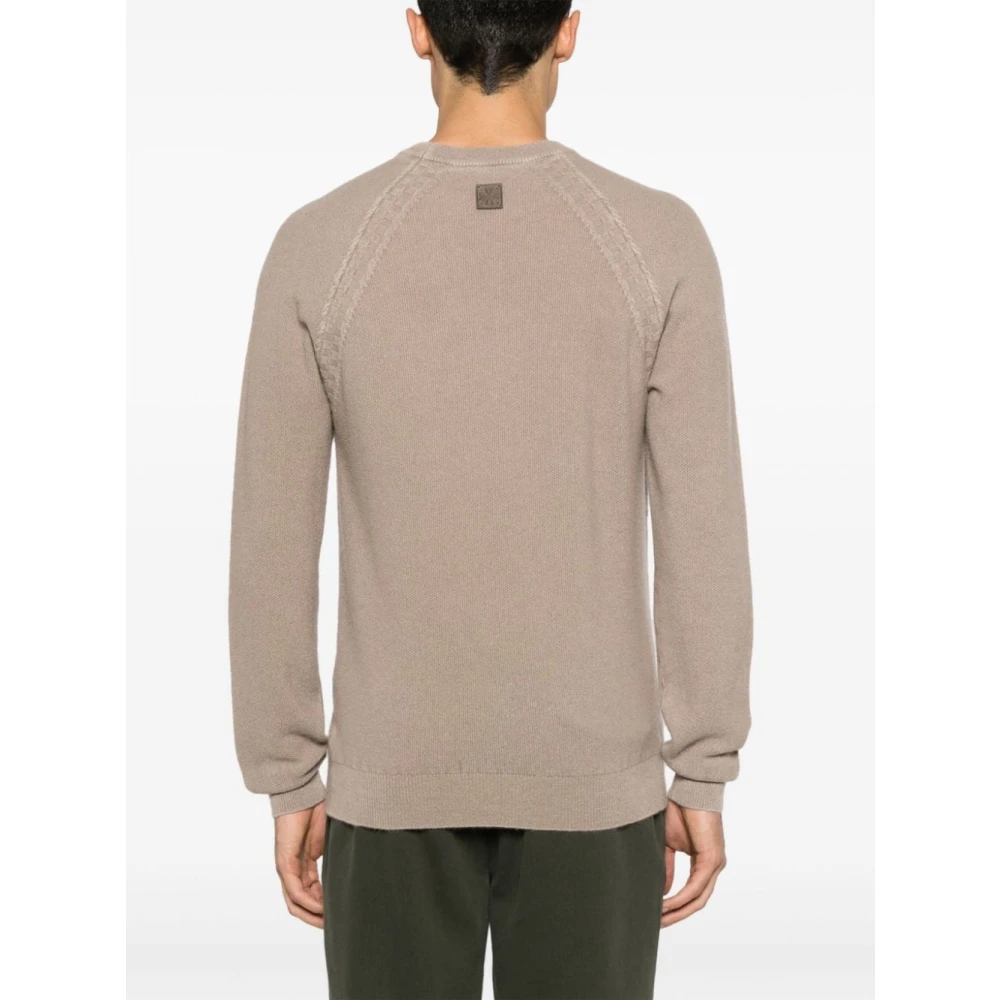Jacob Cohën Beige Kasjmier Gebreide Trui Beige Heren