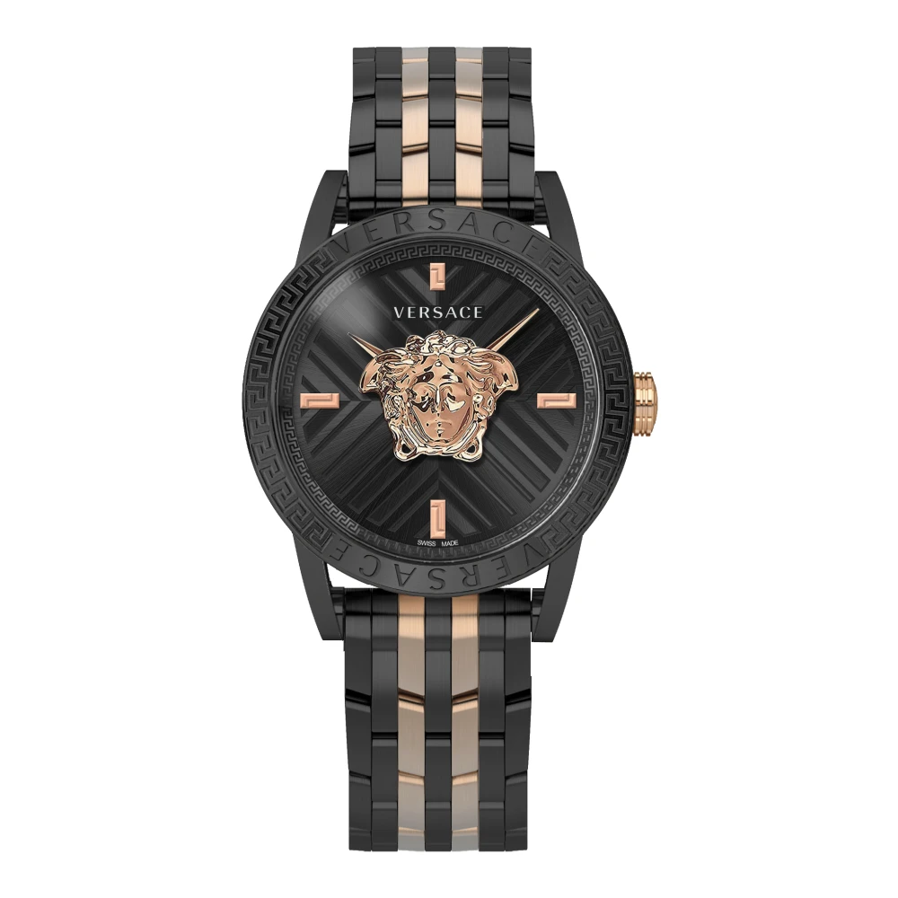 Versace VESN00622 V-Code Palazzo black rose gold Stainless Steel Men's Watch NEW - Image 2