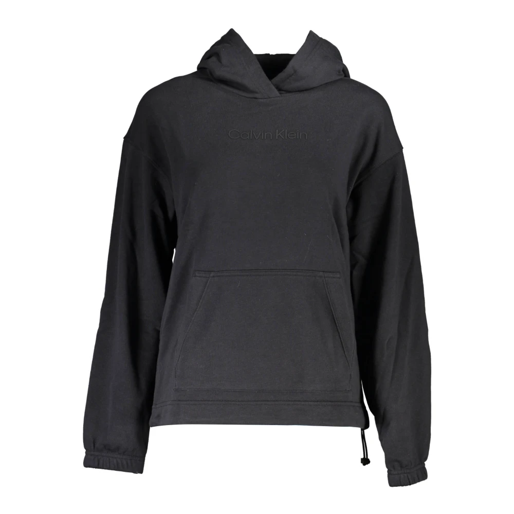 Calvin Klein Women's Black Hoodies, Xl, Hooded Sweatshirt With Print