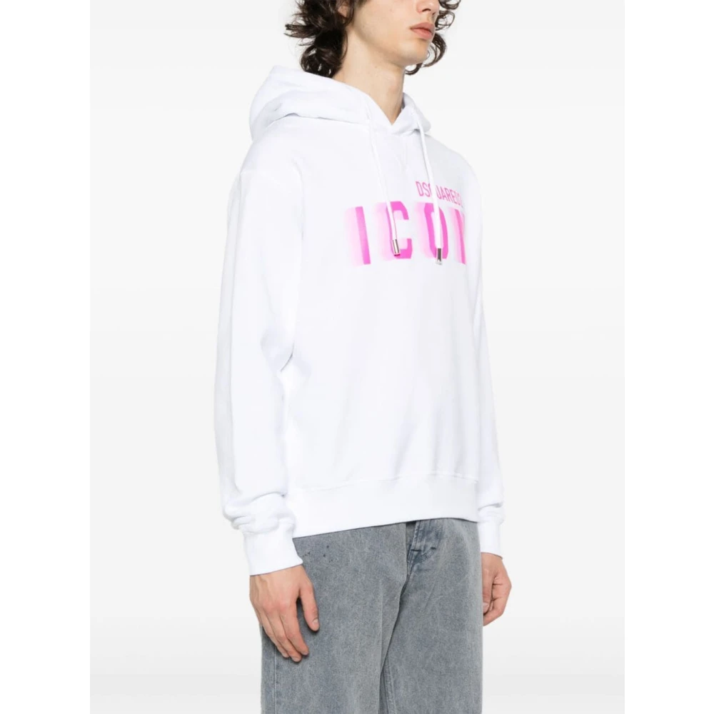 Dsquared2 Cool Fit Hoodie White Heren