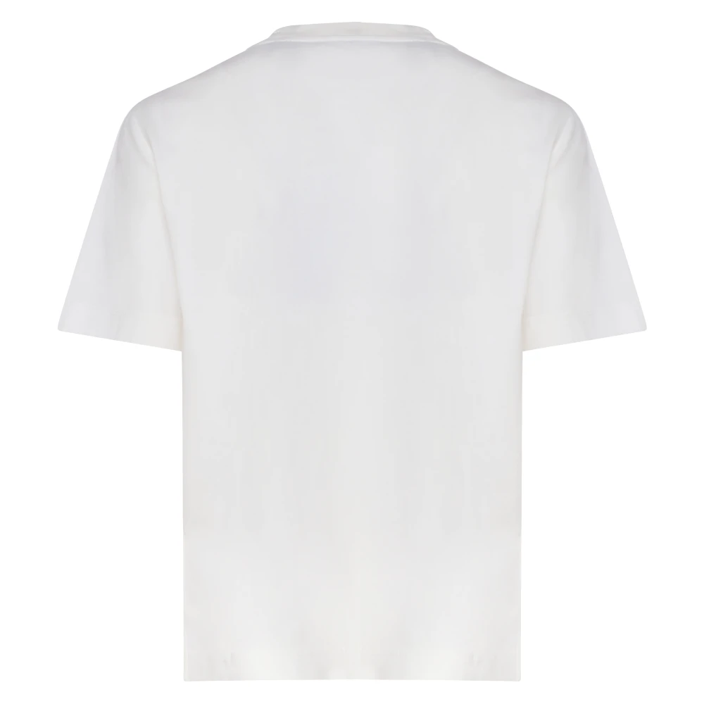 Burberry Witte Katoenen T-shirt met Ronde Kraag White Dames