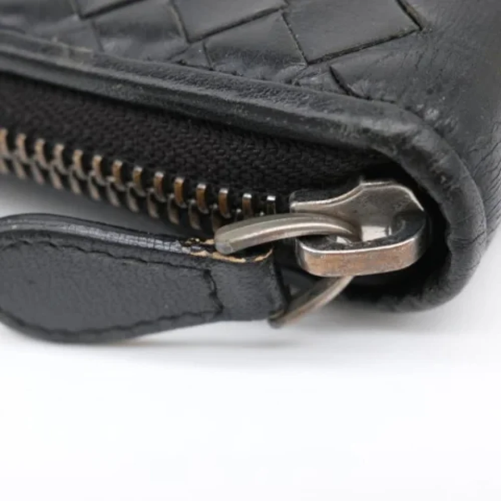 Bottega Veneta Vintage Pre-owned Leather wallets Black Dames