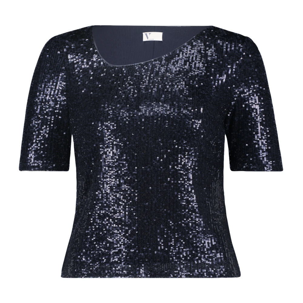 Vera Mont Paillet Glamour Top Blue Dames