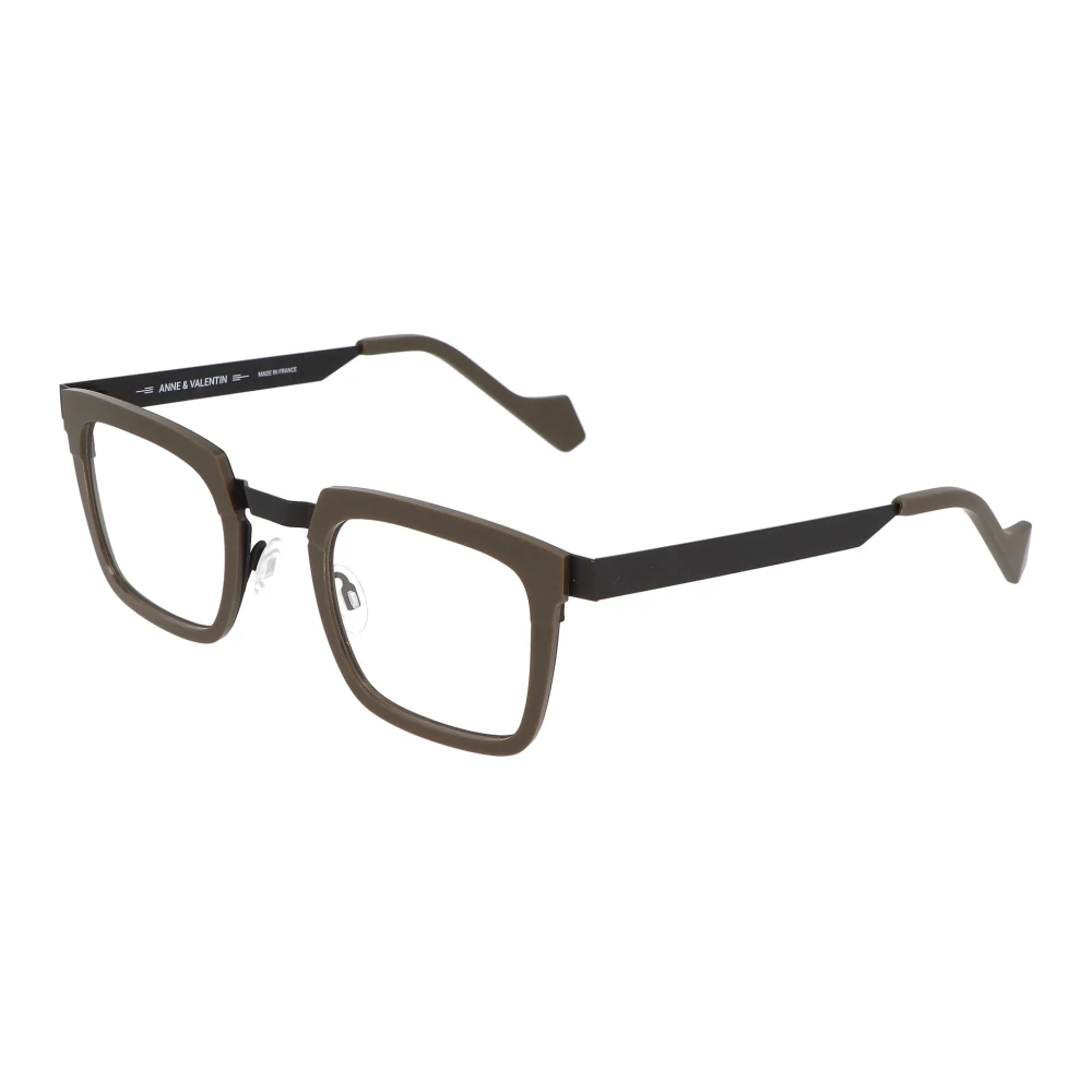 Anne & Valentin Vierkante acetaatbril Osvaldo Brown Unisex