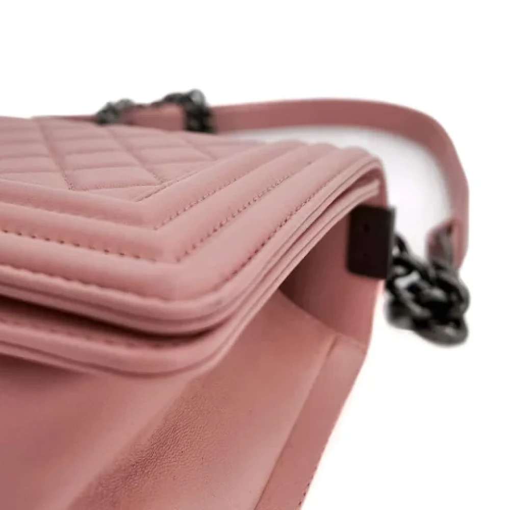 Chanel Vintage Pre-owned Leather chanel-bags Pink Dames