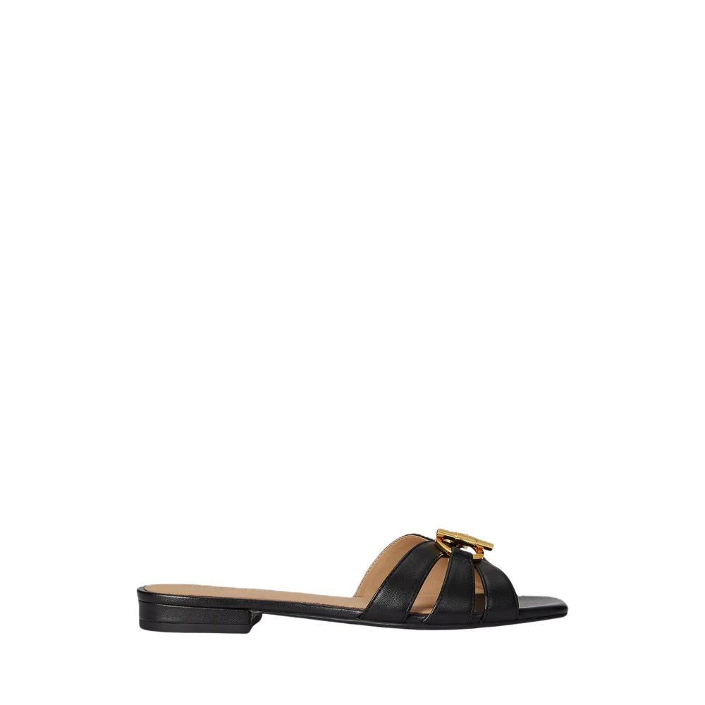 Ralph Lauren Women's Black Sliders, 5 Uk, Sandals