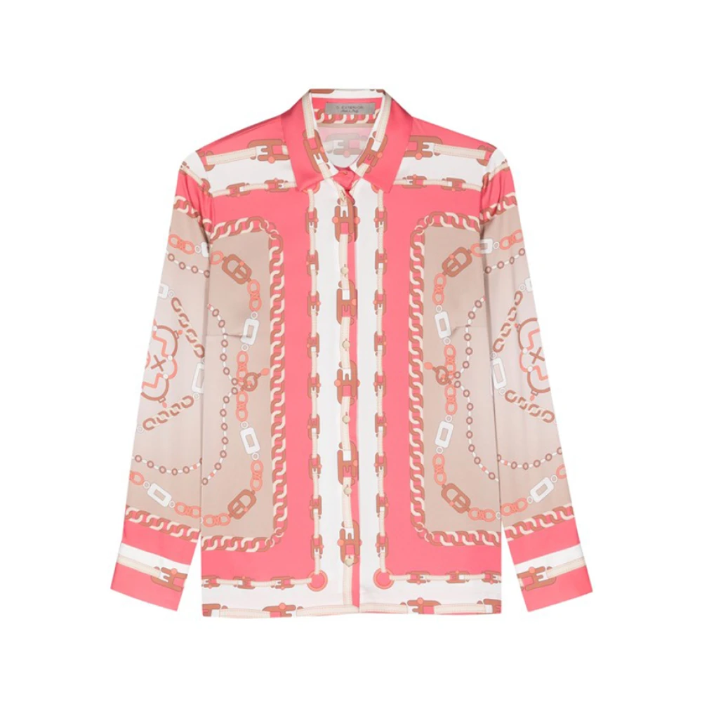 D.Exterior Rope Print Lange Mouw Shirt Multicolor Dames