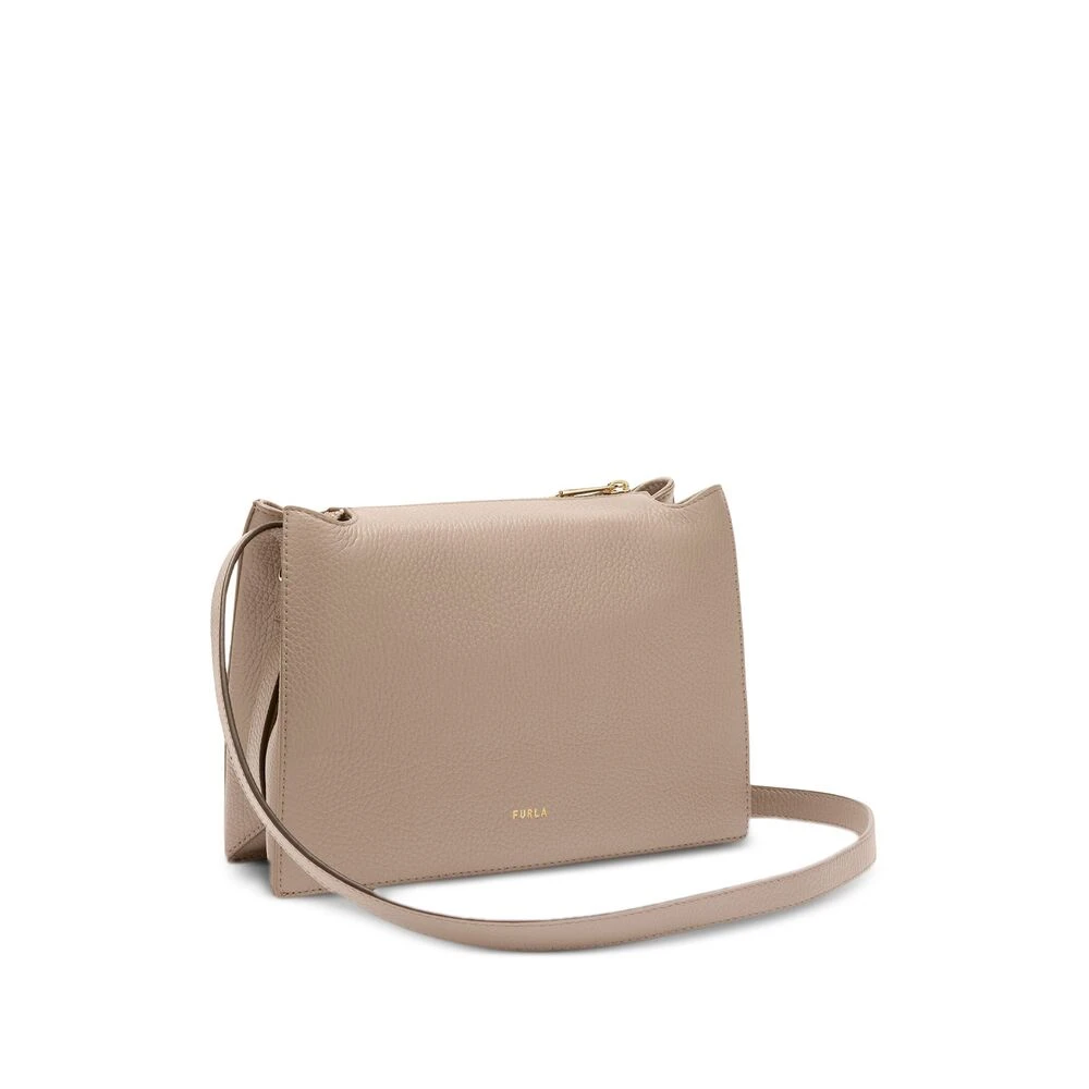 Furla Bruine Schoudertas met Toprits Brown Dames
