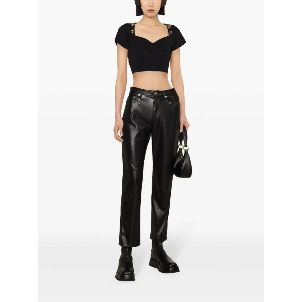 pinko Zwarte Hoodia Stijl voor jou Black Dames