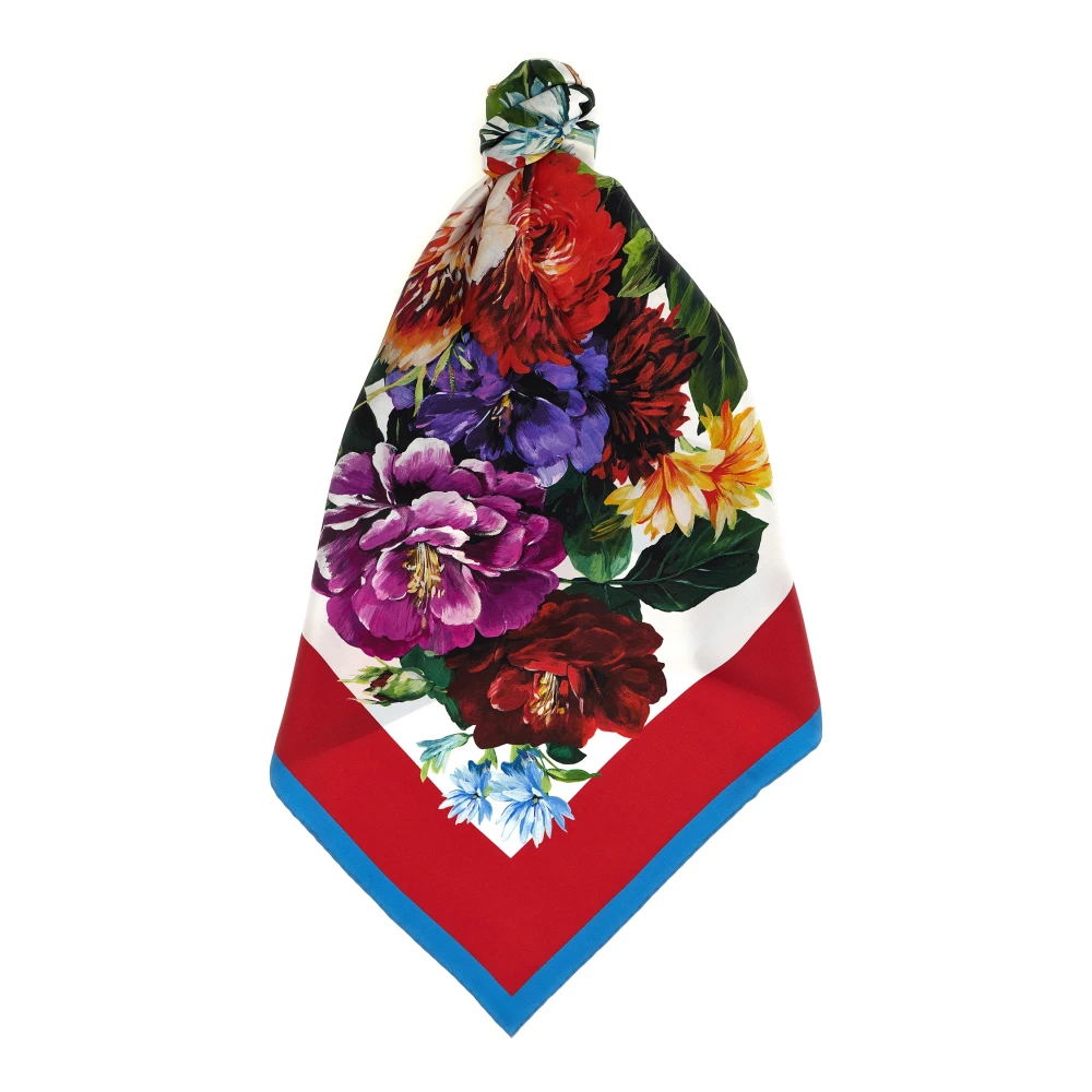 Dolce & Gabbana Women's Multicolor 90X90 Silk Twill Foulard - Silk Scarves - One Size - Accessories