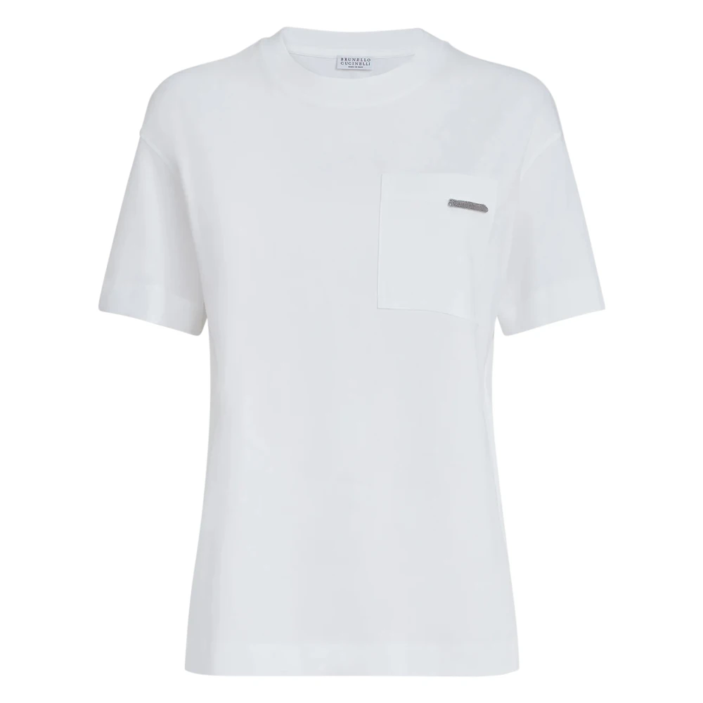 Brunello Cucinelli White T-Shirts, Female, S, T-Shirt