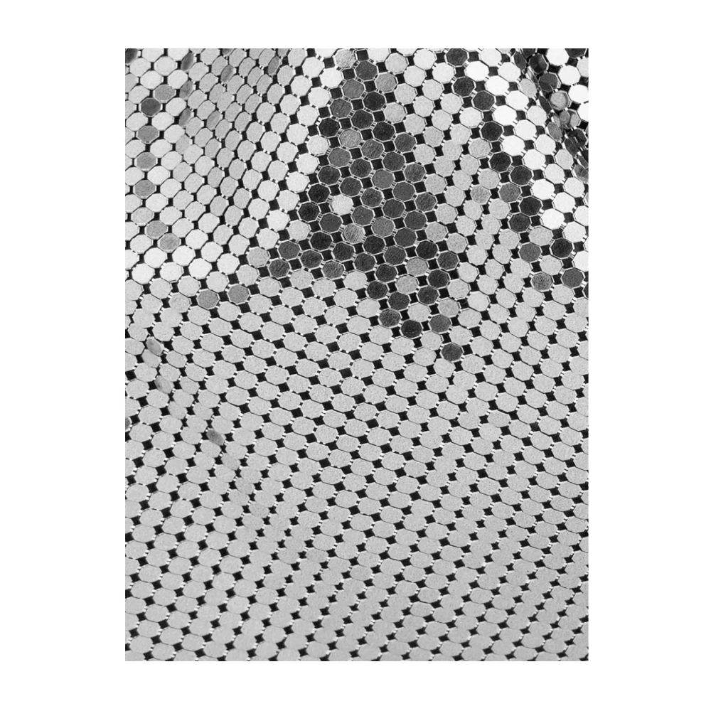 Paco Rabanne Metalen Clutch met Pixel Tube Design Gray Dames