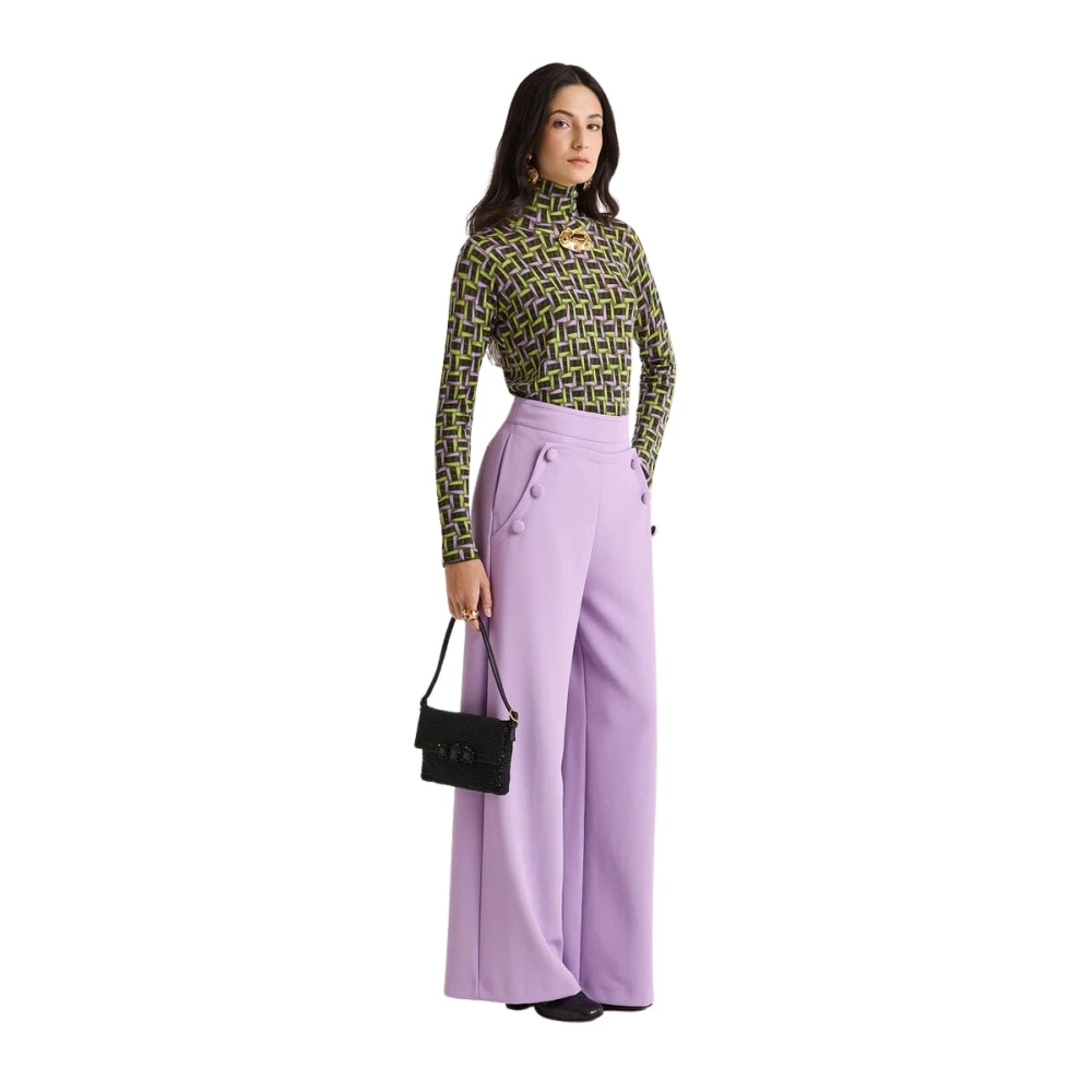 Maliparmi Mujer Morado Pantalones, Púrpura, Talla: M