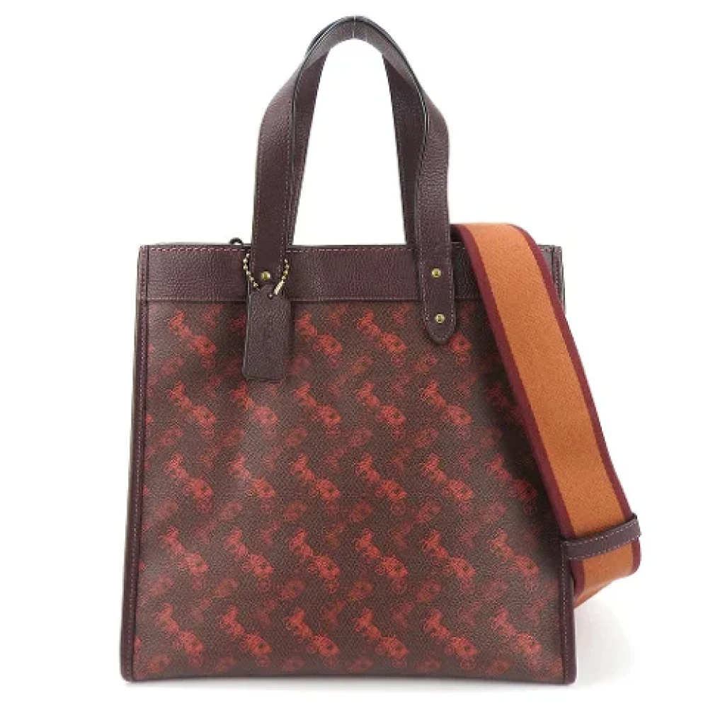 Coach Pre-owned Canvas handbags Red Dames