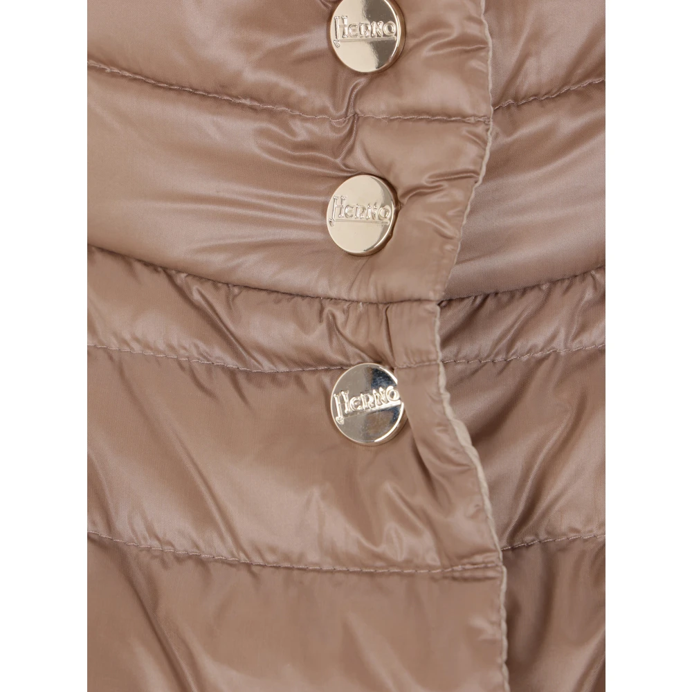 Herno Middel Chantilly Donsjas Brown Dames