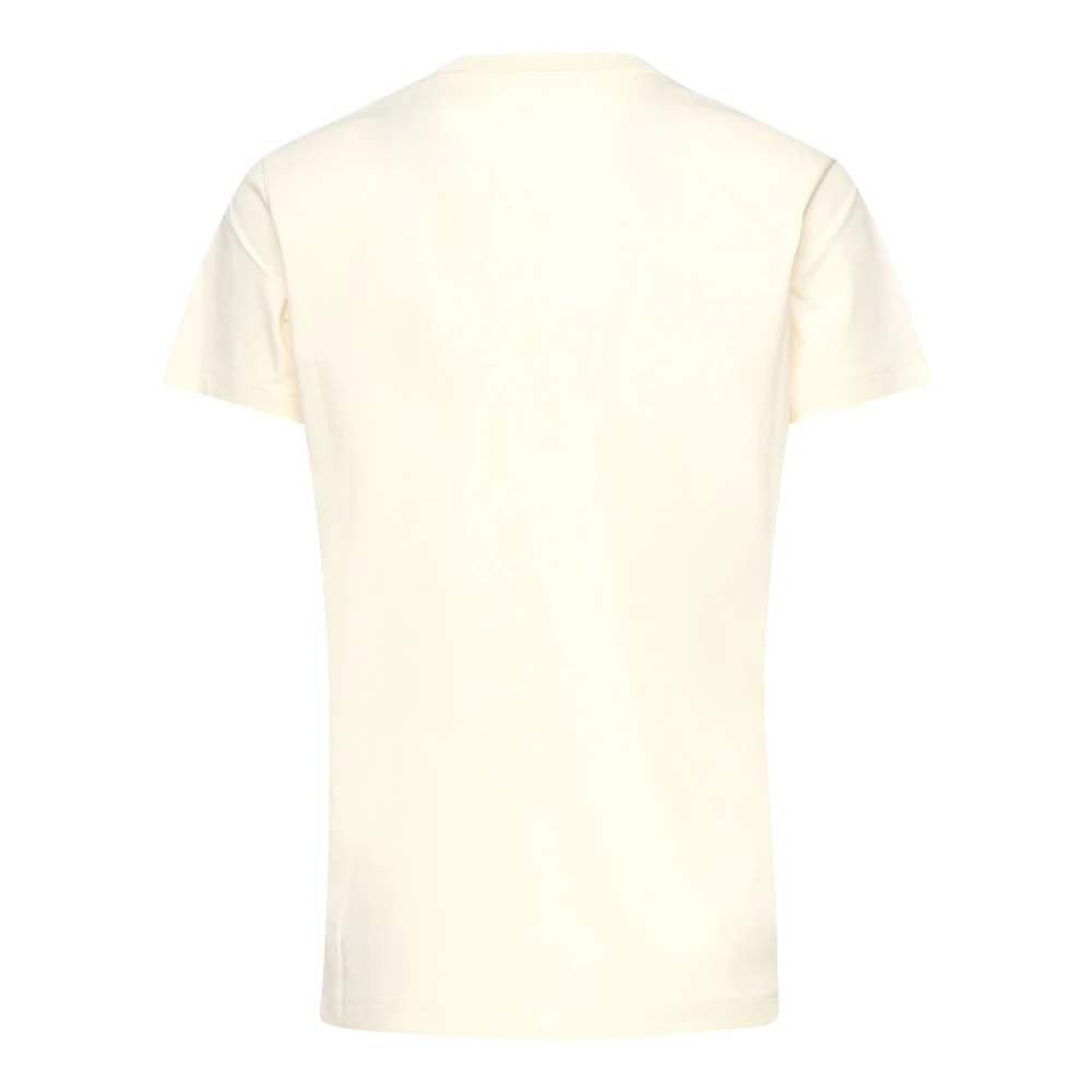 Moncler Witte katoenen T-shirts en Polos White Dames