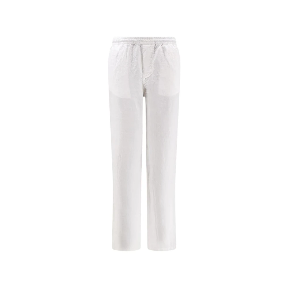 Aspesi Men's Gray Straight Trousers, L, Straight Trousers