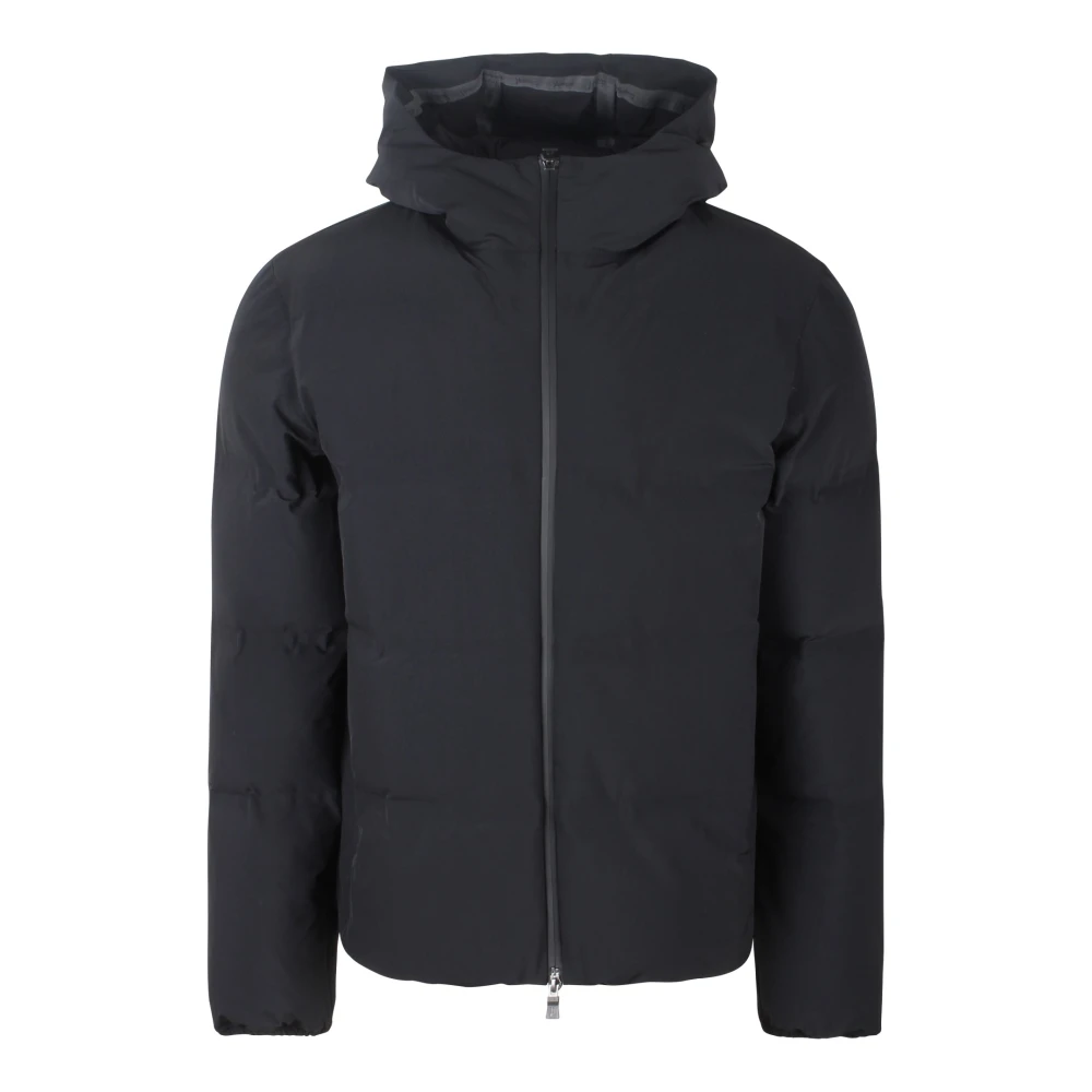 Herno Gewatteerde donsjack met capuchon Black Heren