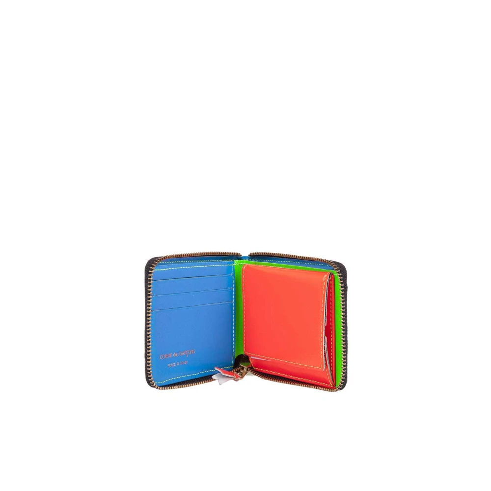 Comme des Garçons Kleur Blok Leren Portemonnee Green Dames