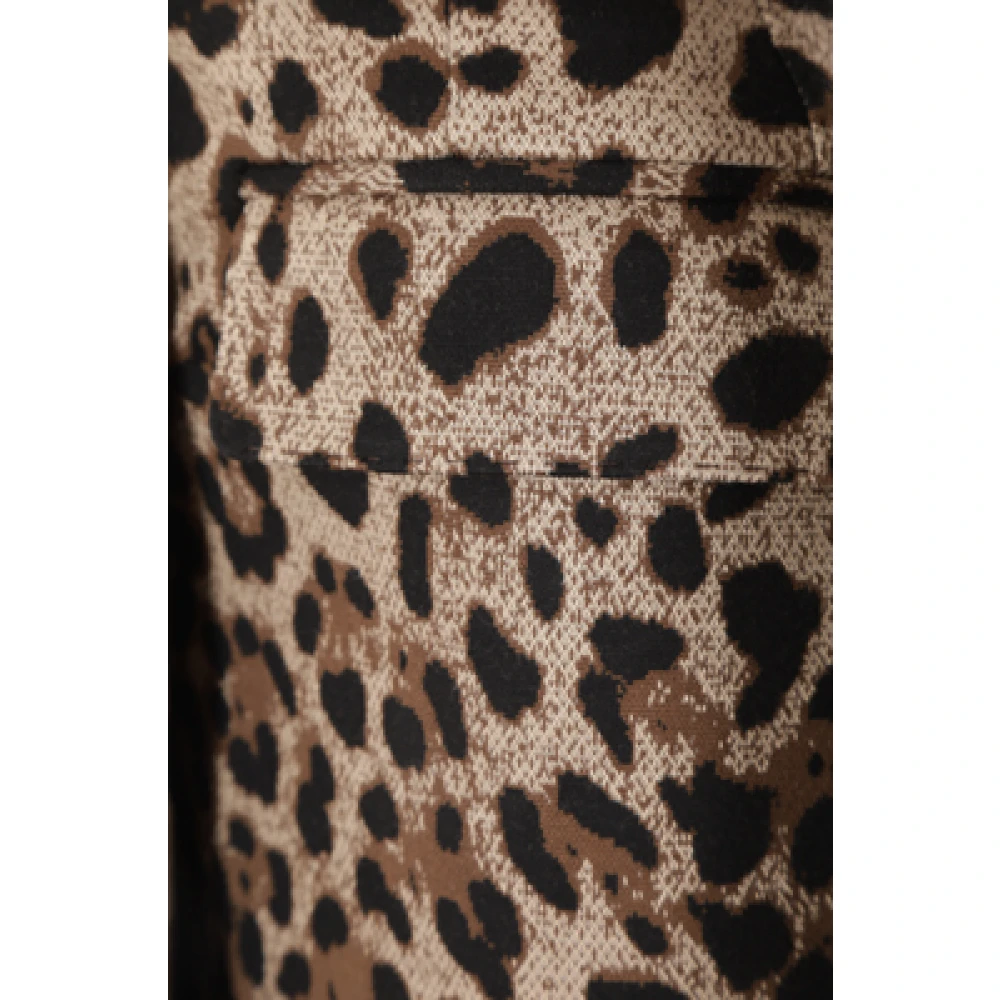 Dolce & Gabbana Double-breasted jacquard jas met dierenprint Multicolor Dames
