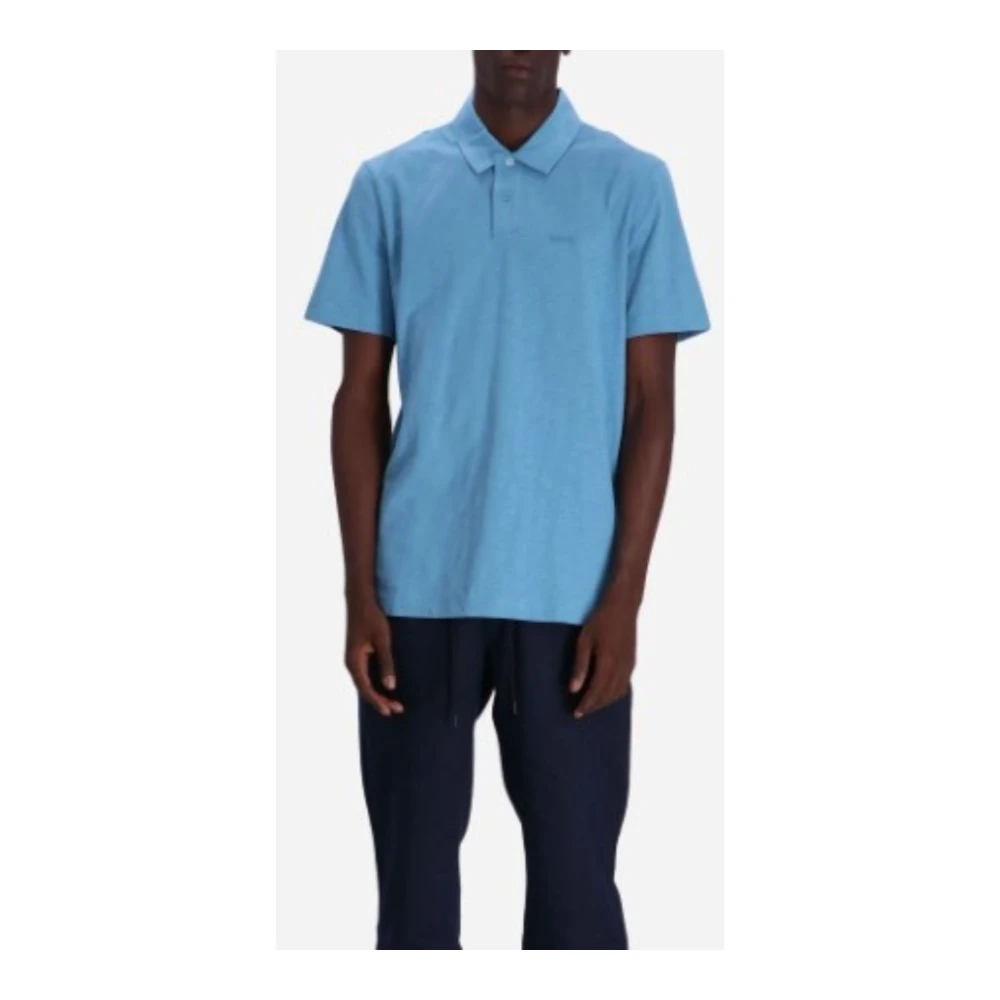 Hugo Boss Heren Slub Polo Shirt Blue Heren