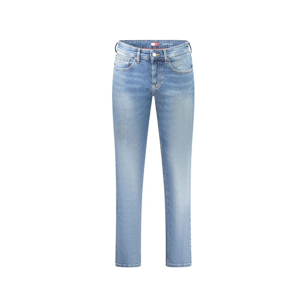 Tommy Hilfiger Men's Blue Slim Fit Washed Cotton Jeans - Slim Fit Jeans - W30 L32- Jeans