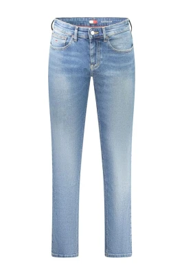 Slim Fit Tvättad Bomulls Jeans