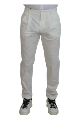 Elegant Vit Chino Byxor
