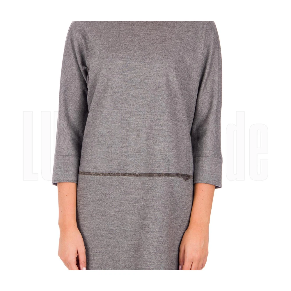 Fabiana Filippi Merinowollen Jurk Gray Dames