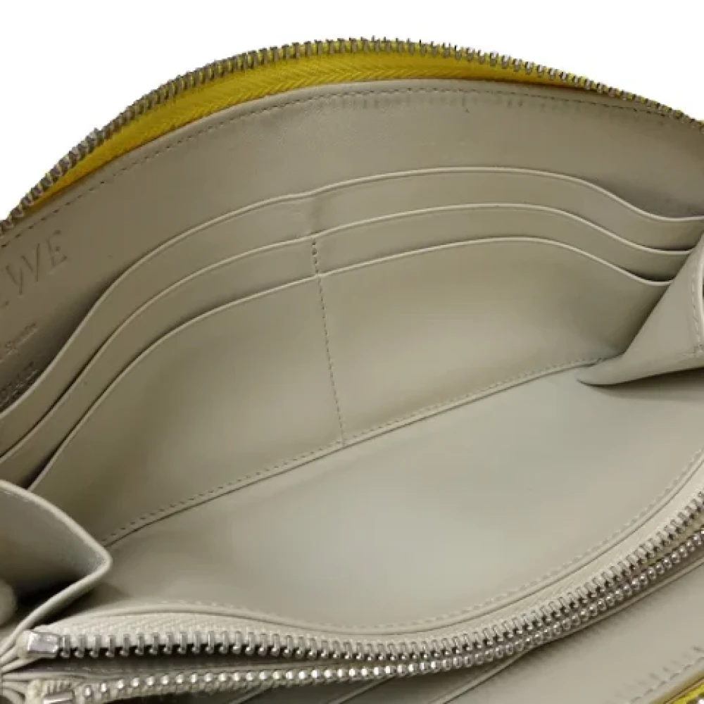 Loewe Pre-owned Leather wallets Yellow Dames